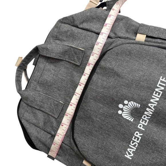 Kaiser Permanente Gray Backpack Diaper Bag W/ Changing Compartment & Pockets - Picture 8 of 13